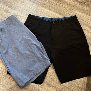 Denali Men's Black and Gray Flat Front Shorts